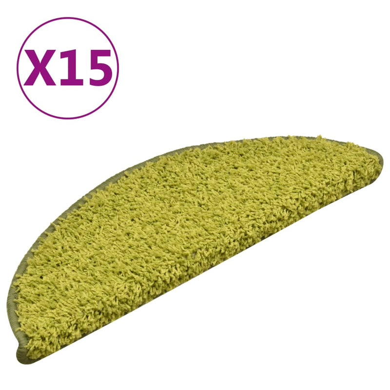 Afbeelding laden in galerijviewer, Vidaxl trapmatten 15 st 56x17x3 cm groen

