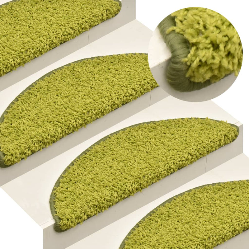 Afbeelding laden in galerijviewer, Vidaxl trapmatten 15 st 56x17x3 cm groen
