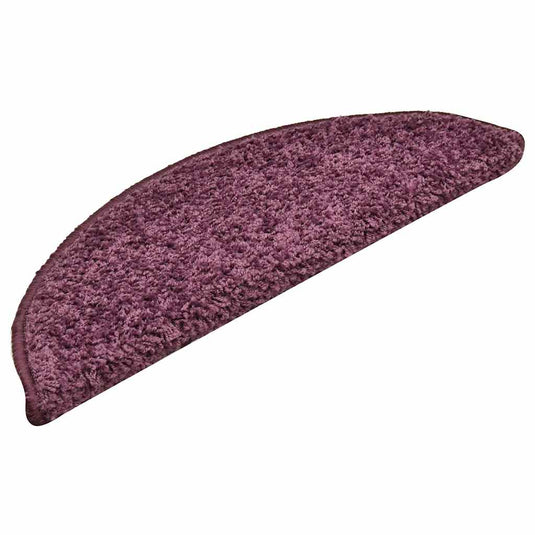 Vidaxl trapmatten 15 st 56x17x3 cm donkerpaars halfrond