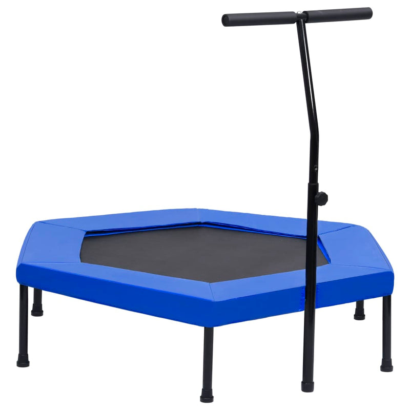Afbeelding laden in galerijviewer, VidaXL Fitnesstrampoline met handgreep veiligheidsmat zeshoekig 122 cm
