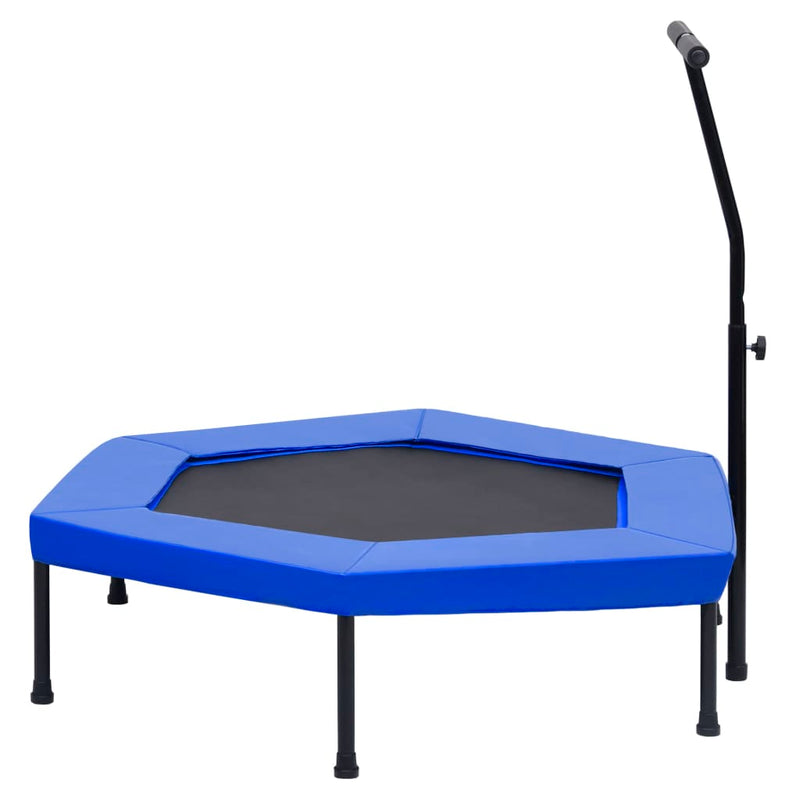 Afbeelding laden in galerijviewer, VidaXL Fitnesstrampoline met handgreep veiligheidsmat zeshoekig 122 cm
