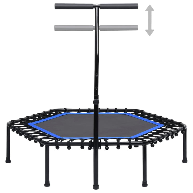 Afbeelding laden in galerijviewer, VidaXL Fitnesstrampoline met handgreep 122 cm
