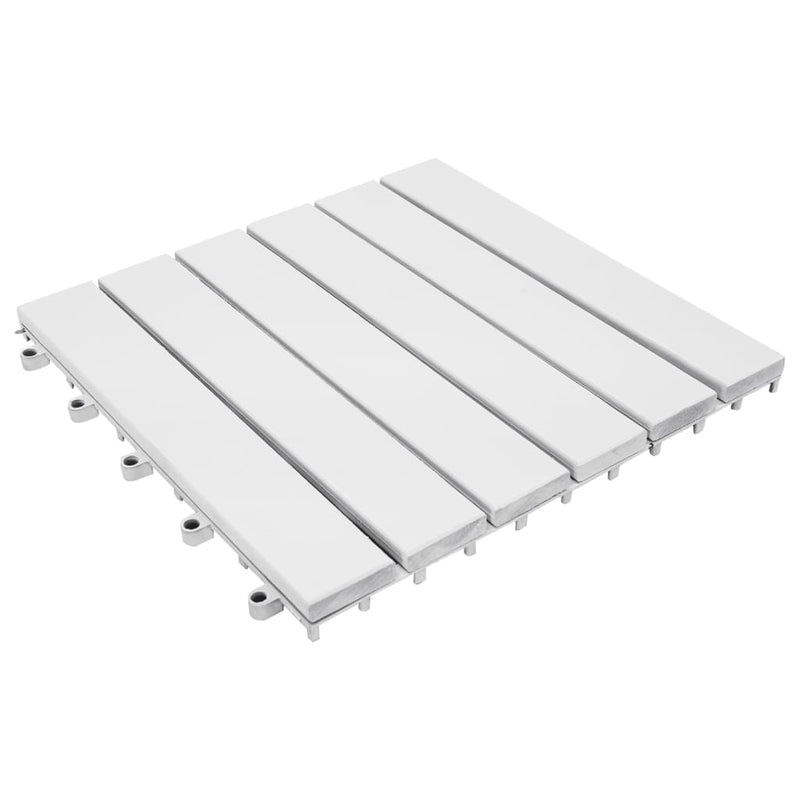 Afbeelding laden in galerijviewer, VidaXL Terrastegels 10 st 30x30 cm massief acaciahout wit
