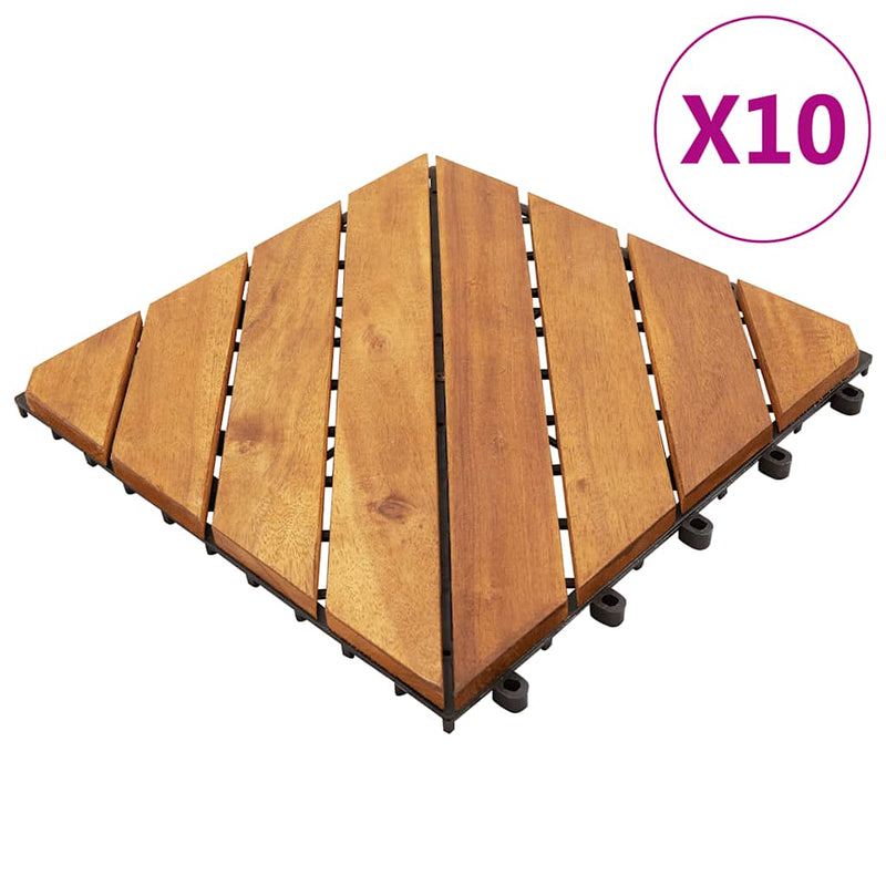 Afbeelding laden in galerijviewer, Vidaxl terrastegels 10 st 30x30 cm massief acaciahout
