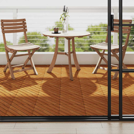 Vidaxl terrastegels 10 st 30x30 cm massief acaciahout
