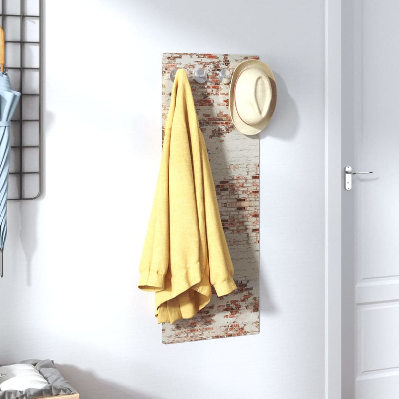 Afbeelding laden in galerijviewer, VidaXL Wandkapstok stenen muur 80x30 cm gehard glas
