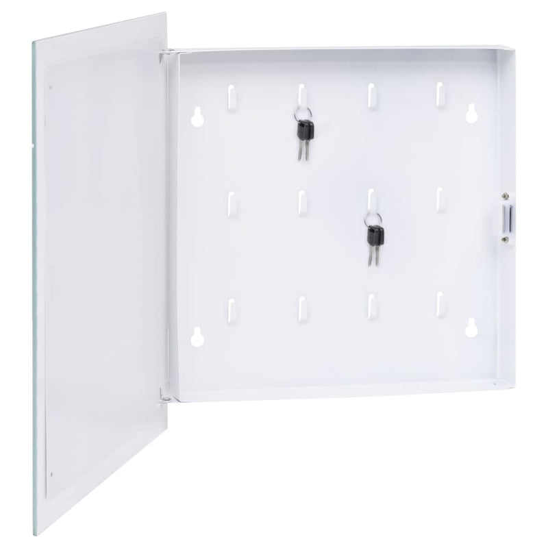 Afbeelding laden in galerijviewer, VidaXL Sleutelkast met magneetbord 35x35x4 cm wit
