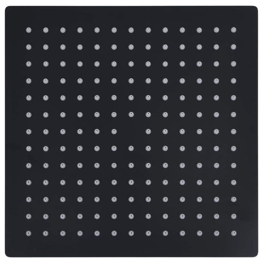 Vidaxl regendouchekop vierkant 30x30 cm roestvrij staal zwart