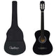 Vidaxl gitaar klassiek beginner met tas 3 4 36 zwart