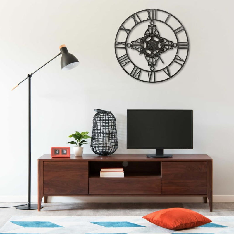 Afbeelding laden in galerijviewer, Vidaxl wandklok 78 cm metaal zilverkleurig
