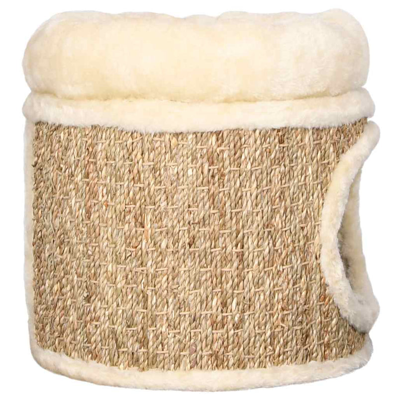 Afbeelding laden in galerijviewer, Vidaxl kattenhuis met luxe kussen 33 cm zeegras

