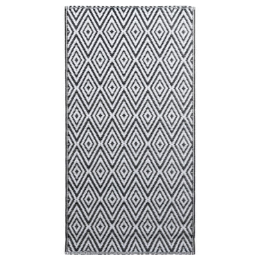 Vidaxl buitenkleed arakil 80x150 cm pp wit en zwart