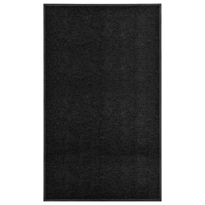 Afbeelding laden in galerijviewer, Vidaxl deurmat wasbaar 90x150 cm zwart
