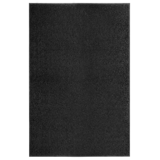 Vidaxl deurmat wasbaar 120x180 cm zwart