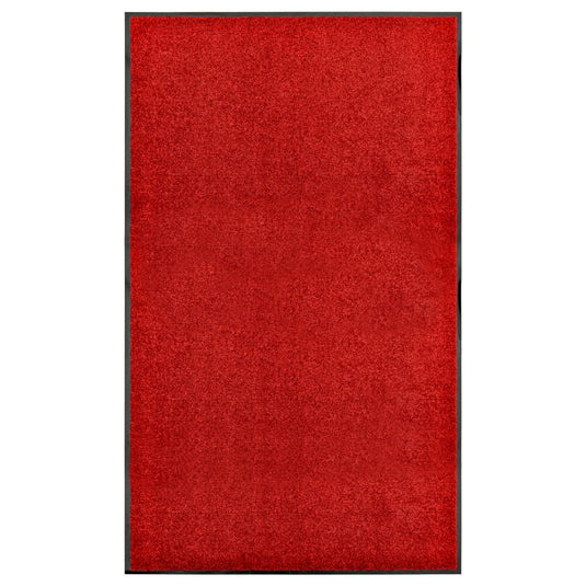 Vidaxl deurmat wasbaar 90x150 cm rood