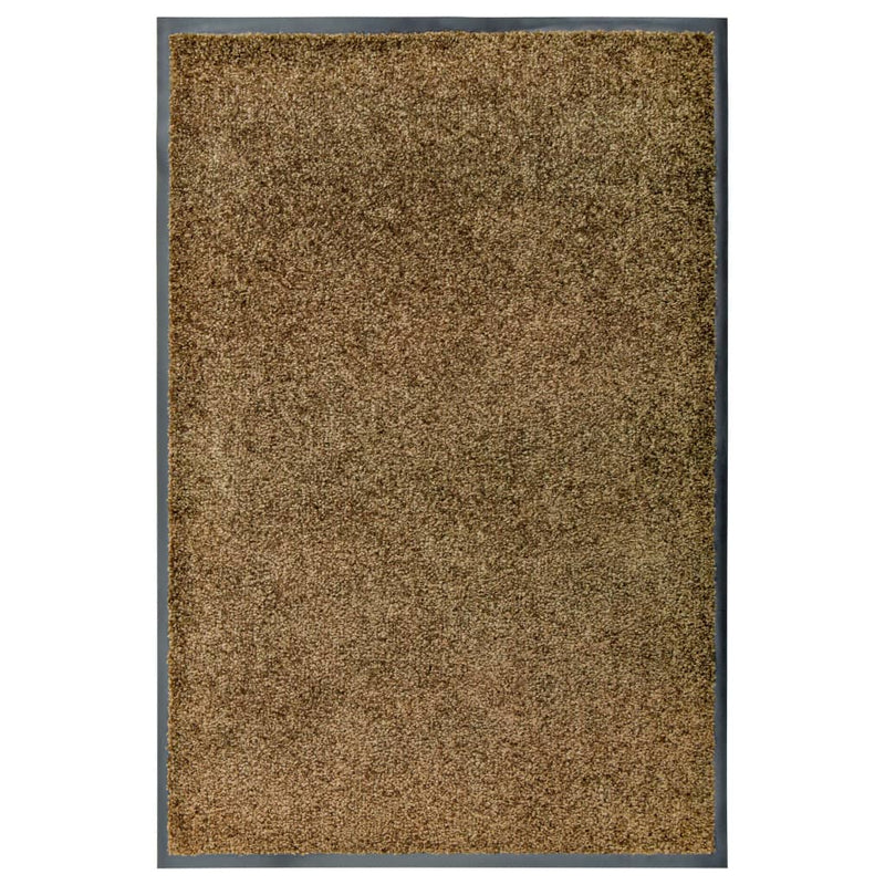 Afbeelding laden in galerijviewer, Vidaxl deurmat wasbaar 60x90 cm bruin
