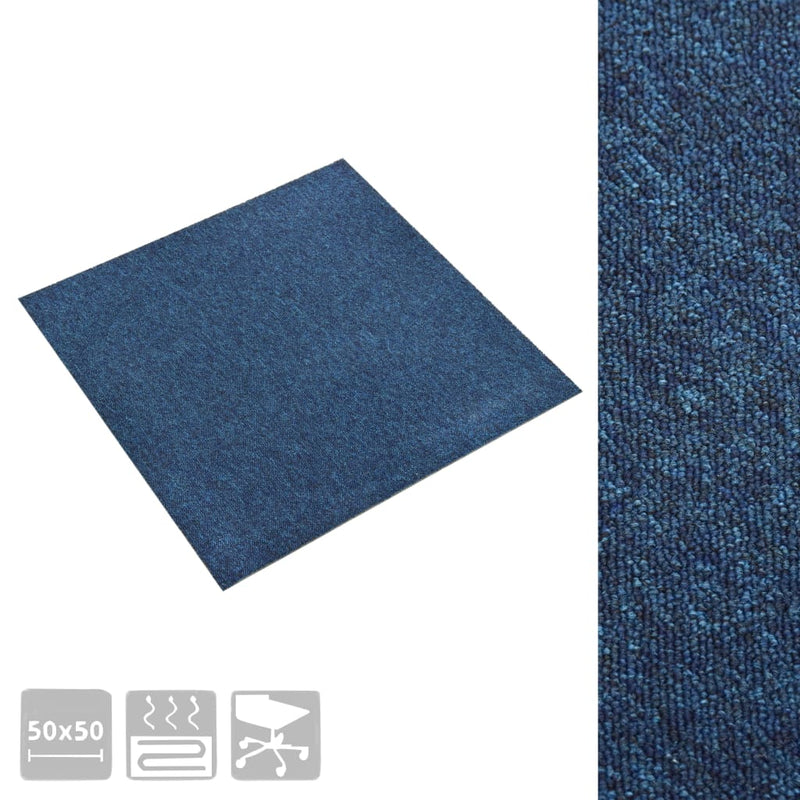 Afbeelding laden in galerijviewer, Vidaxl tapijttegels 20 st 5 m² 50x50 cm donkerblauw
