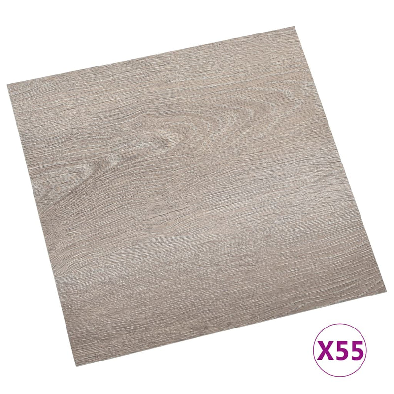 Afbeelding laden in galerijviewer, Vidaxl vloerplanken zelfklevend 55 st 5,11 m² pvc taupe
