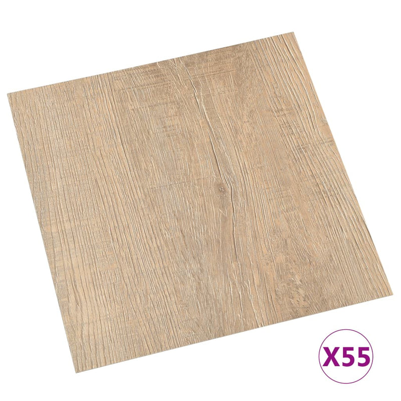 Afbeelding laden in galerijviewer, Vidaxl vloerplanken zelfklevend 55 st 5,11 m² pvc bruin

