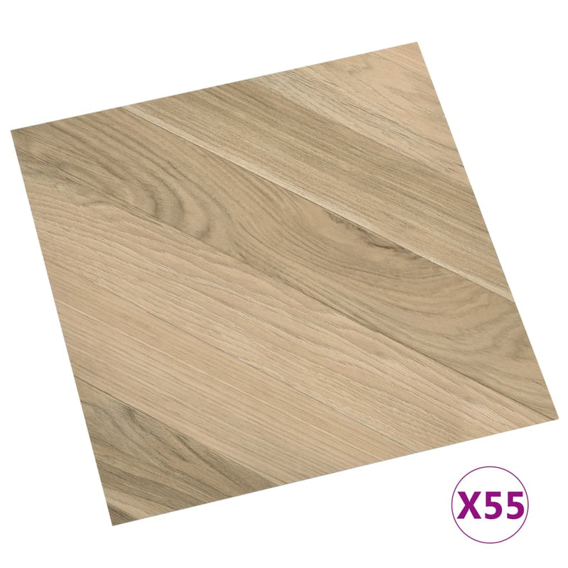Afbeelding laden in galerijviewer, Vidaxl vloerplanken zelfklevend 55 st 5,11 m² pvc gestreept bruin
