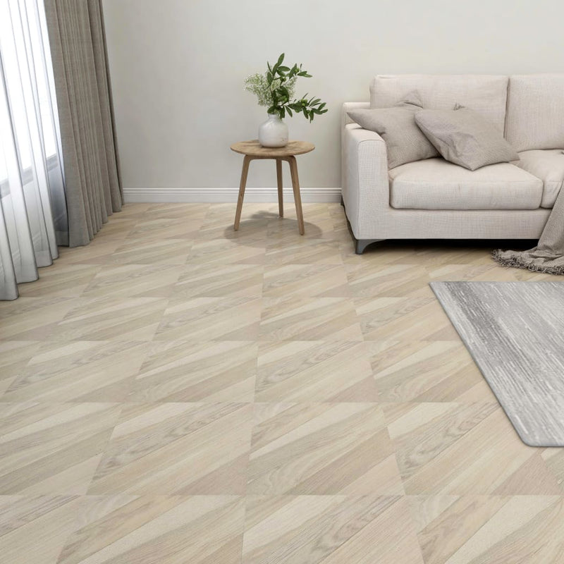 Afbeelding laden in galerijviewer, Vidaxl vloerplanken zelfklevend 55 st 5,11 m² pvc gestreept beige

