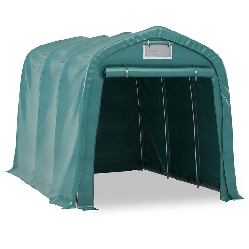 Afbeelding laden in galerijviewer, VidaXL Garagetent 2,4x3,6 m PVC groen
