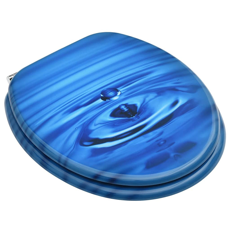 Afbeelding laden in galerijviewer, Vidaxl toiletbrillen met deksel 2 st waterdruppel mdf blauw
