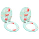 Vidaxl toiletbrillen met soft-close deksel 2 st flamingo mdf