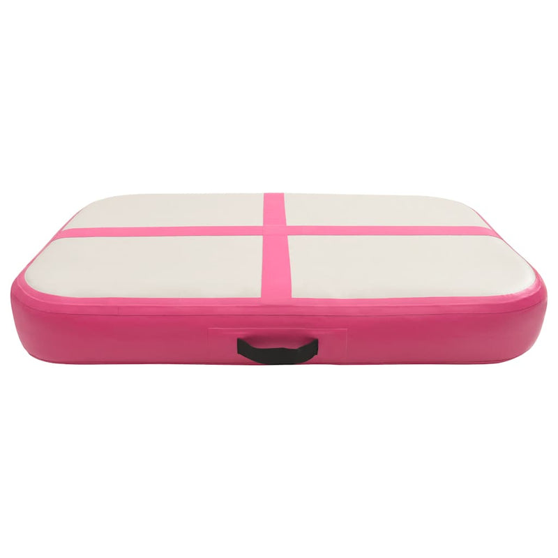 Afbeelding laden in galerijviewer, Vidaxl gymnastiekmat met pomp opblaasbaar 60x100x15 cm pvc roze
