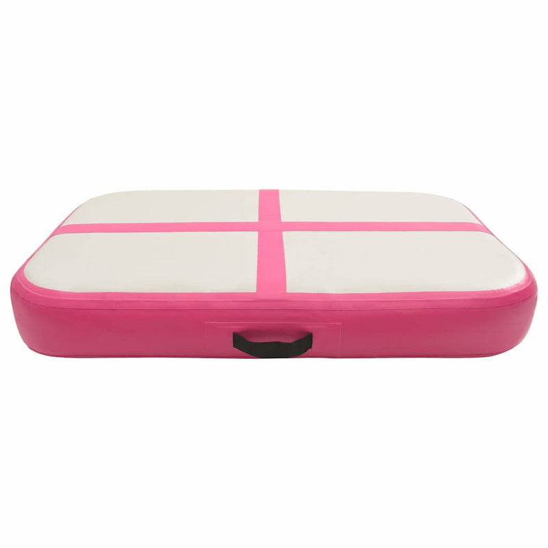 Afbeelding laden in galerijviewer, Vidaxl gymnastiekmat met pomp opblaasbaar 60x100x20 cm pvc roze
