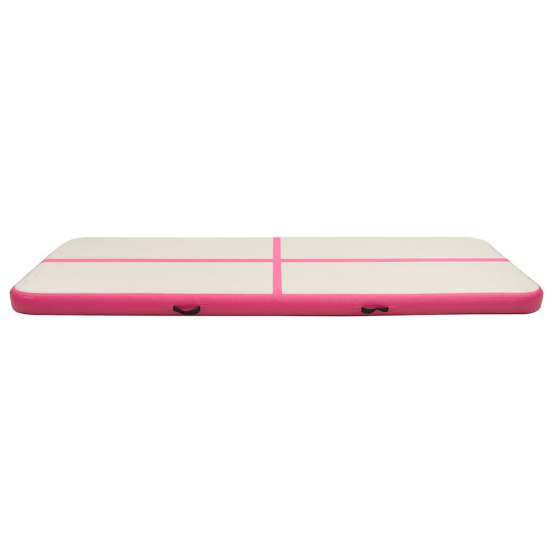 Afbeelding laden in galerijviewer, Vidaxl gymnastiekmat met pomp opblaasbaar 300x100x15 cm pvc roze
