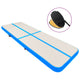 Vidaxl gymnastiekmat met pomp opblaasbaar 300x100x15 cm pvc blauw