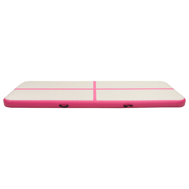 Afbeelding laden in galerijviewer, Vidaxl gymnastiekmat met pomp opblaasbaar 500x100x15 cm pvc roze
