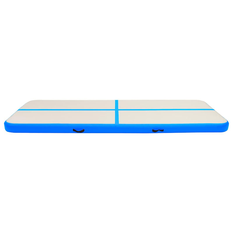 Afbeelding laden in galerijviewer, Vidaxl gymnastiekmat met pomp opblaasbaar 500x100x15 cm pvc blauw
