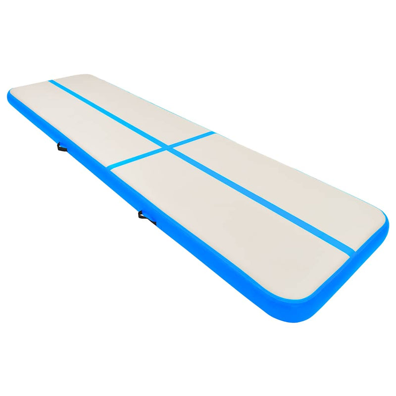 Afbeelding laden in galerijviewer, Vidaxl gymnastiekmat met pomp opblaasbaar 700x100x20 cm pvc bauw

