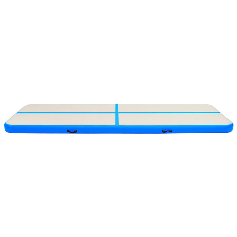 Afbeelding laden in galerijviewer, Vidaxl gymnastiekmat met pomp opblaasbaar 800x100x20 cm pvc blauw
