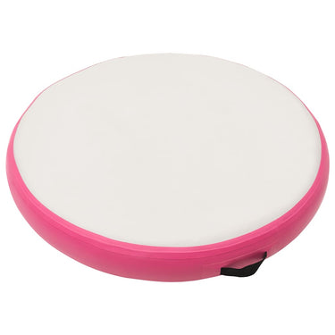 Vidaxl gymnastiekmat met pomp opblaasbaar 100x100x15 cm pvc roze