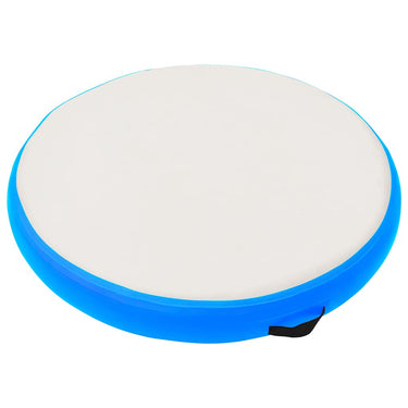 Vidaxl gymnastiekmat met pomp opblaasbaar 100x100x15 cm pvc blauw