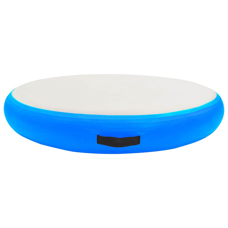 Afbeelding laden in galerijviewer, Vidaxl gymnastiekmat met pomp opblaasbaar 100x100x15 cm pvc blauw
