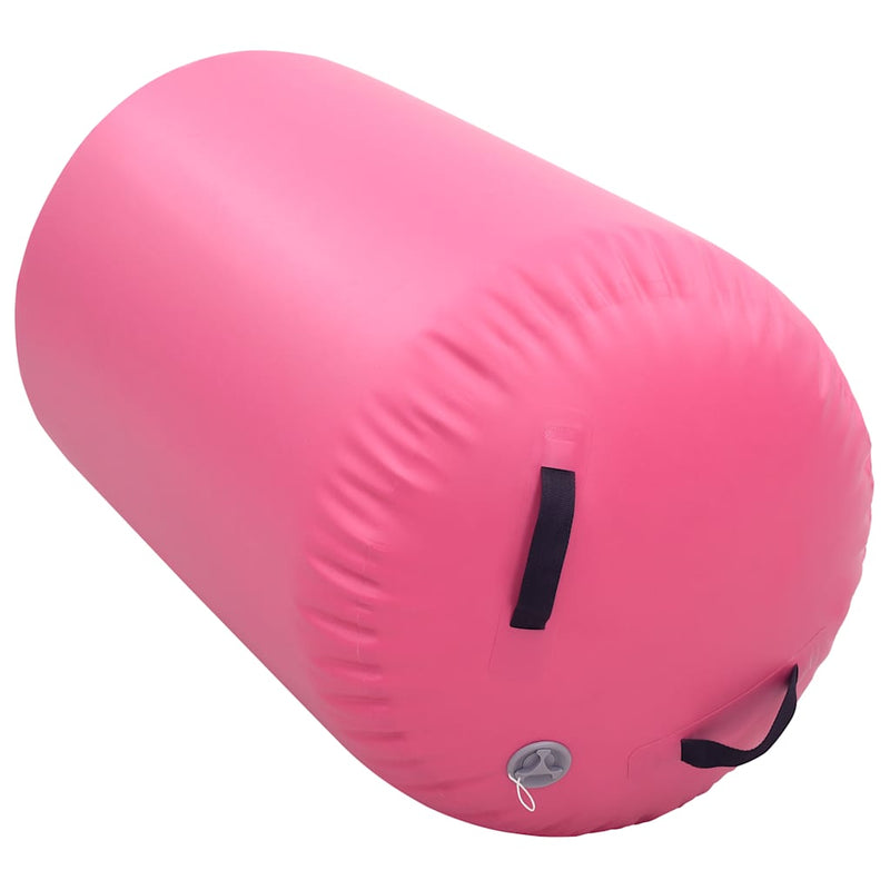 Afbeelding laden in galerijviewer, Vidaxl gymnastiekrol met pomp opblaasbaar 100x60 cm pvc roze
