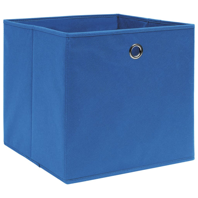 Afbeelding laden in galerijviewer, Vidaxl opbergboxen 4 st 28x28x28 cm nonwoven stof blauw
