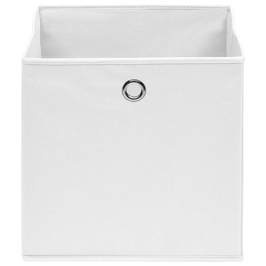 Vidaxl opbergboxen 4 st 28x28x28 cm nonwoven stof wit