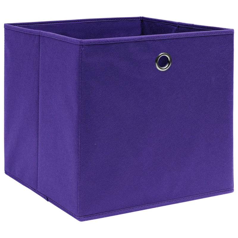 Afbeelding laden in galerijviewer, Vidaxl opbergboxen 10 st 28x28x28 cm nonwoven stof paars
