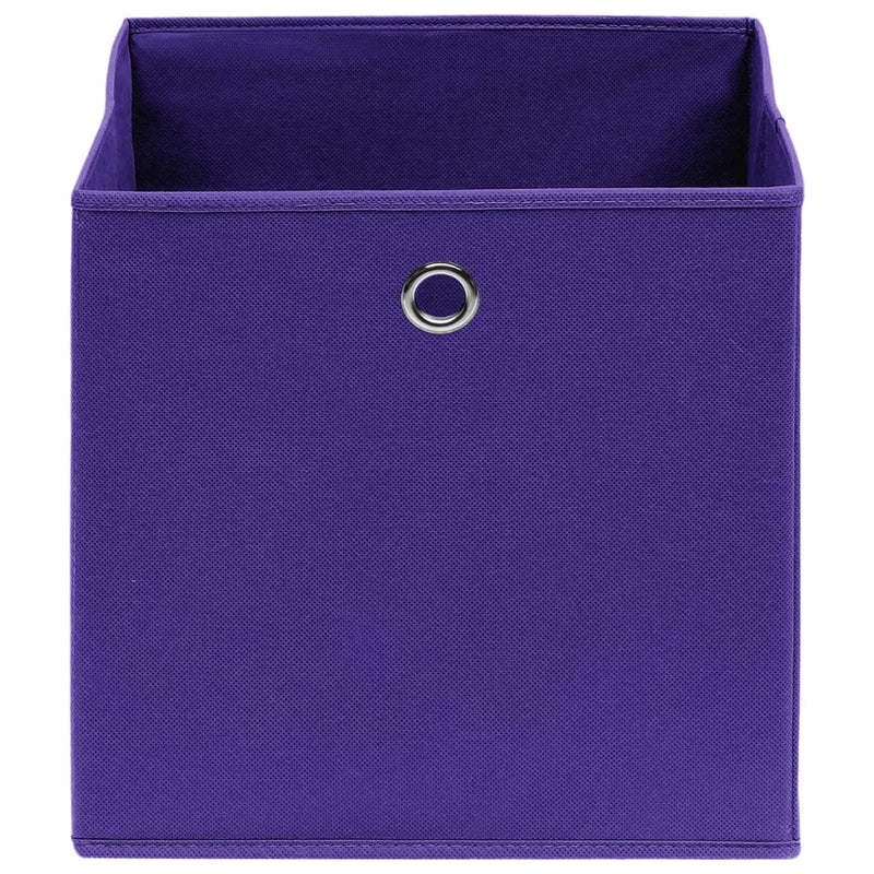Afbeelding laden in galerijviewer, Vidaxl opbergboxen 10 st 28x28x28 cm nonwoven stof paars

