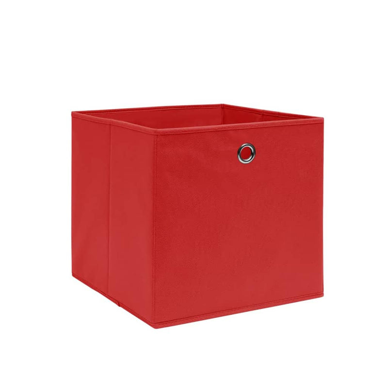 Afbeelding laden in galerijviewer, Vidaxl opbergboxen 4 st 28x28x28 cm nonwoven stof rood
