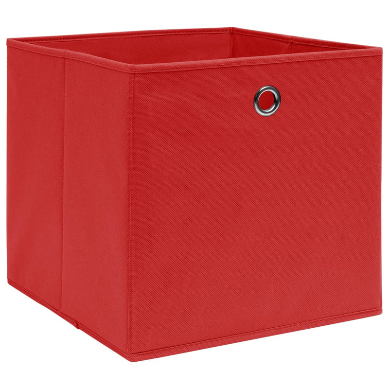 Afbeelding laden in galerijviewer, Vidaxl opbergboxen 4 st 28x28x28 cm nonwoven stof rood
