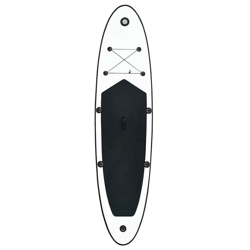 Afbeelding laden in galerijviewer, Vidaxl stand up paddleboardset opblaasbaar zwart en wit

