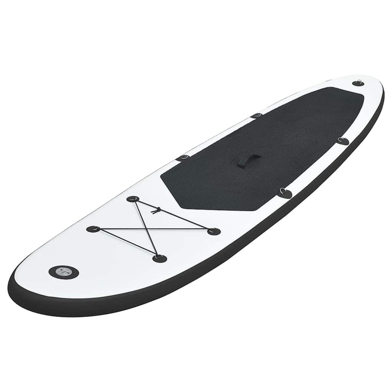 Afbeelding laden in galerijviewer, Vidaxl stand up paddleboardset opblaasbaar zwart en wit
