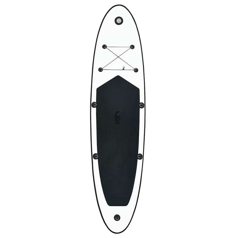 Afbeelding laden in galerijviewer, Vidaxl stand up paddleboardset opblaasbaar zwart en wit

