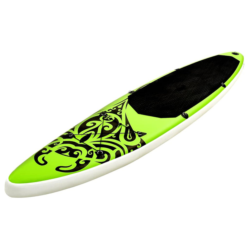 Afbeelding laden in galerijviewer, Vidaxl stand up paddleboardset opblaasbaar 366x76x15 cm groen
